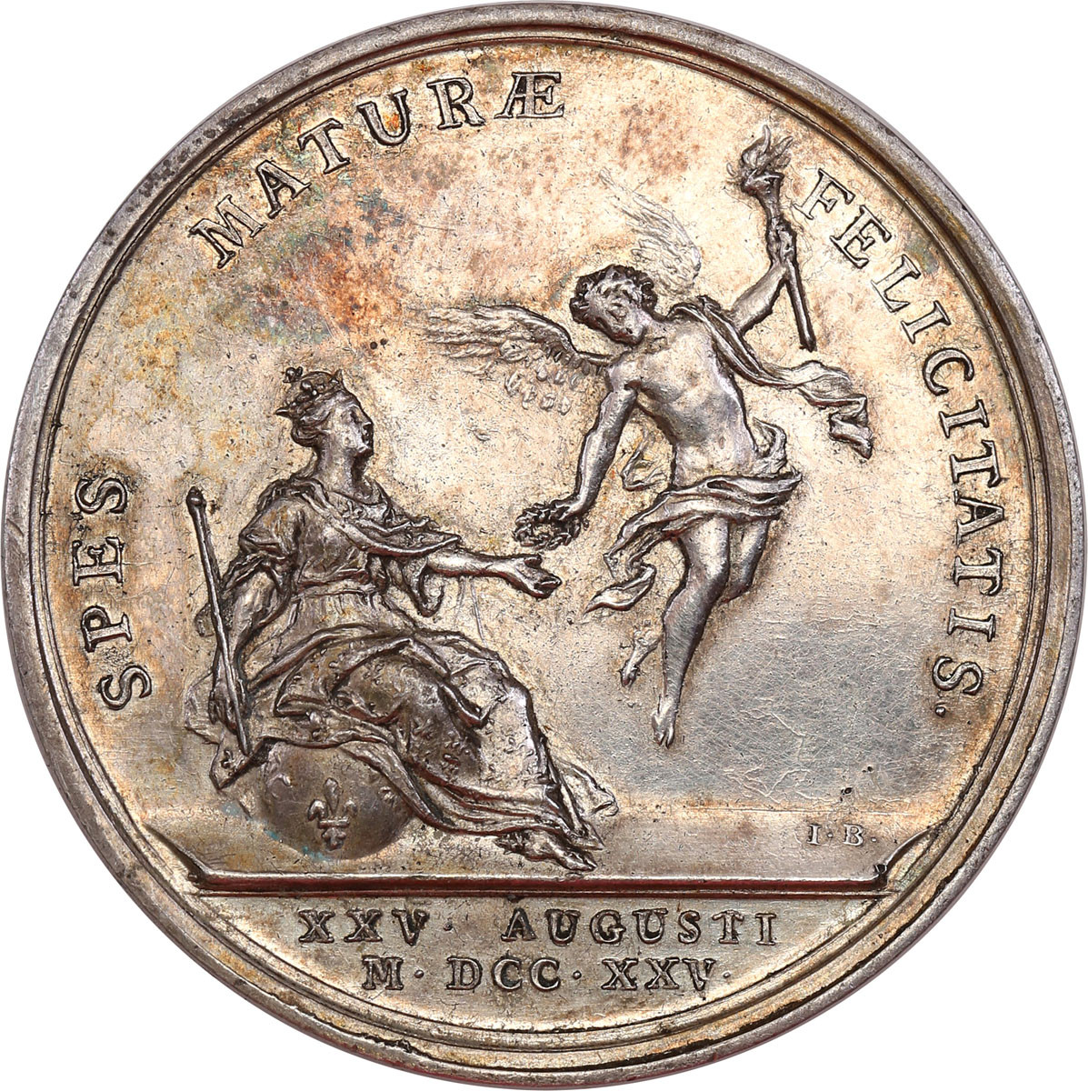 Polska, Francja, Ludwik XV (1715-1774). Medal zaślubinowy 1725 - późniejsza odbitka XIX/XX wiek